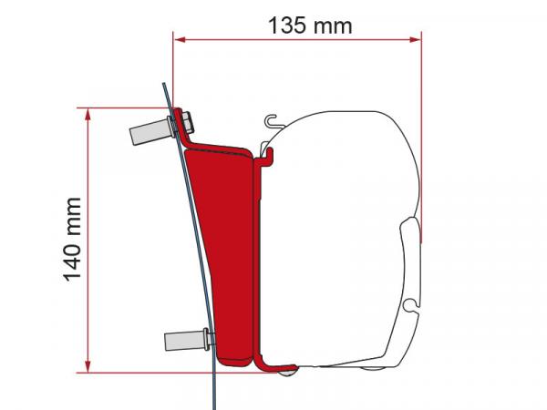 Fiamma Adapter F45s für Ford Transit H3 - L3 ab 2014 #98655Z176